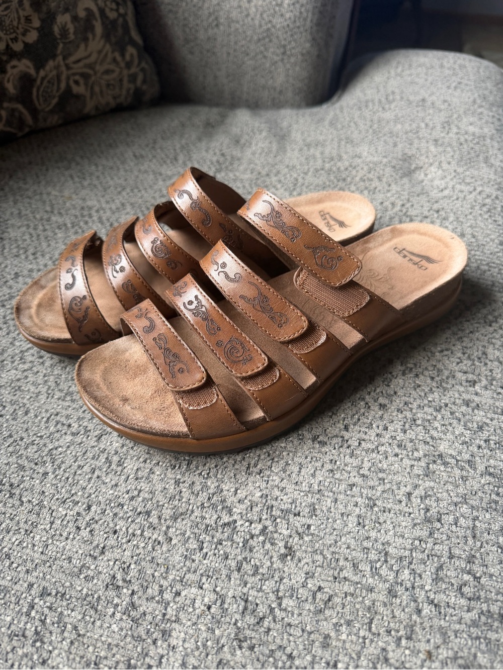 Dansko Brown Multi-Strap Slide Sandals Size 37